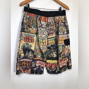 Mens Star Wars Long Board Shorts US Med Swim Trunks Vintage missing swim liner